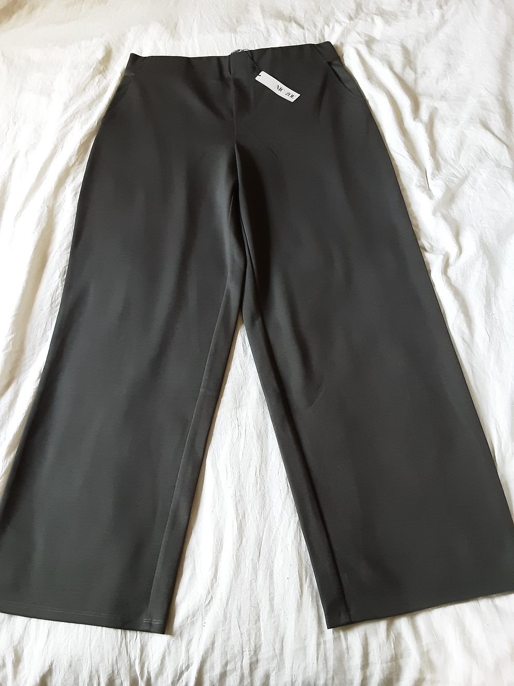 NIC+ZOE Green Wide-Leg Pull-On Pants